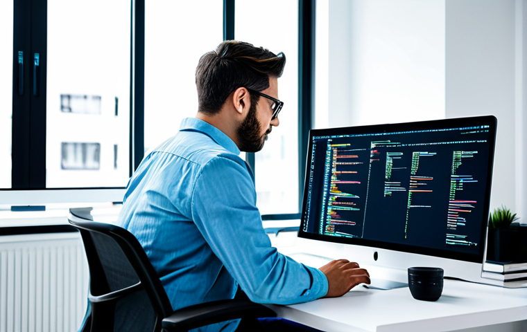 **
"A professional AI developer in a modern, brightly lit office, working on a computer with lines of code displayed on the screen, fully clothed in appropriate attire, safe for work, perfect anatomy, natural proportions, family-friendly, professional environment, coding intensely, focused expression."
**