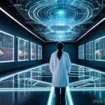 AI 개발의 문제 해결 방법 - **Prompt:** A visually striking, futuristic laboratory scene. In the center, a luminous, intricate n...